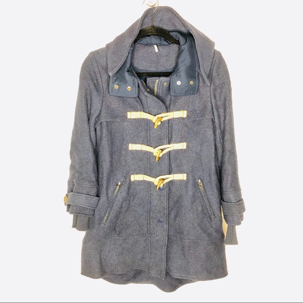 Free People boiled wool military peacoat - Picture 3 of 7